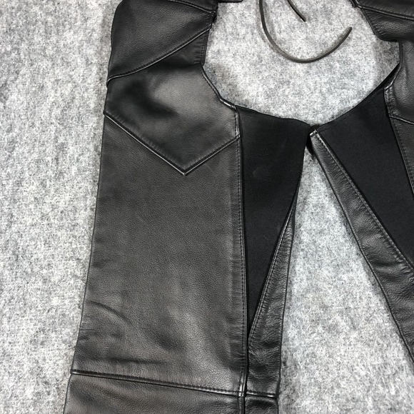 Harley-Davidson Chaps Womens XS Black Leather Motorcycle Riding Zip 98480-98VW - Picture 4 of 16